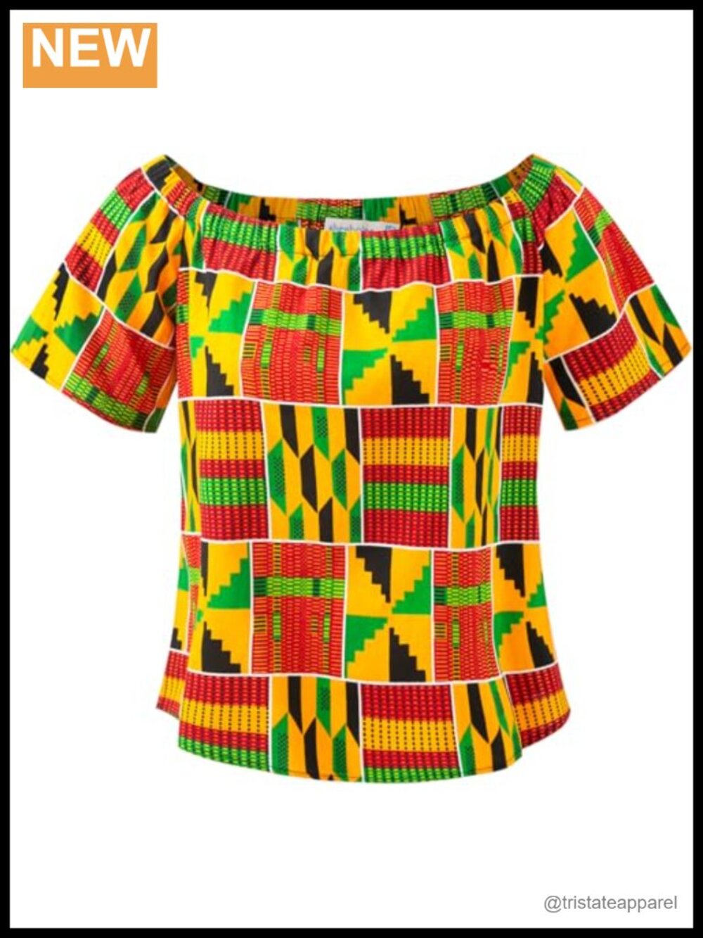 Women's African Print Blouse Short Sleeve Ankara Kente Top Ethnic Handmade